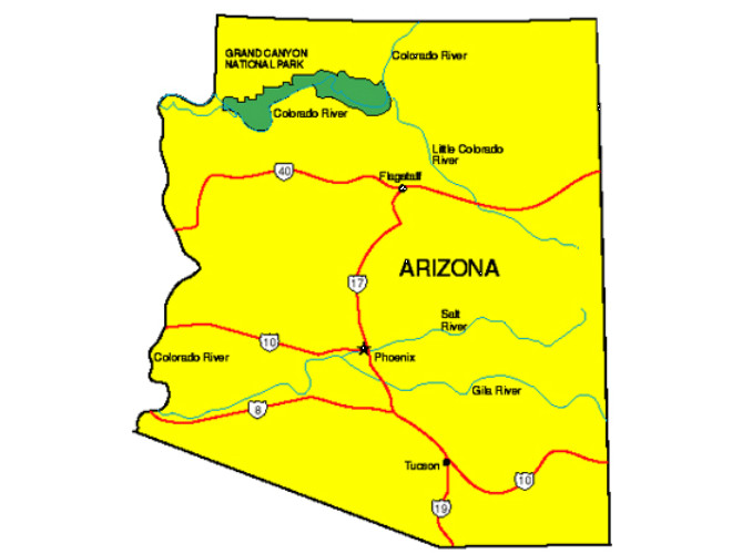 Arizona State Map