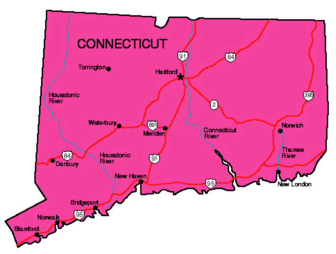 Connecticut State Map