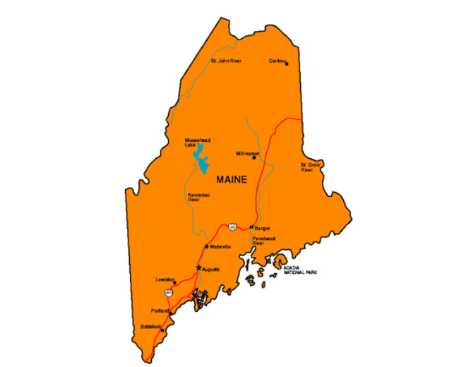 Maine State Map