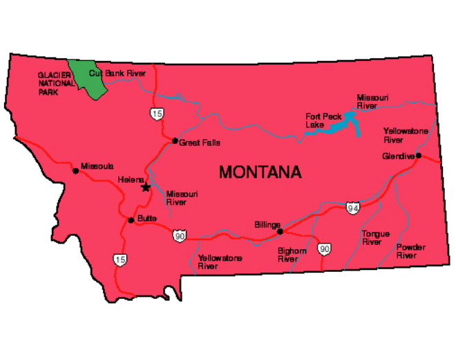 Montana State Map