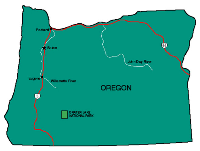 Oregon State Map