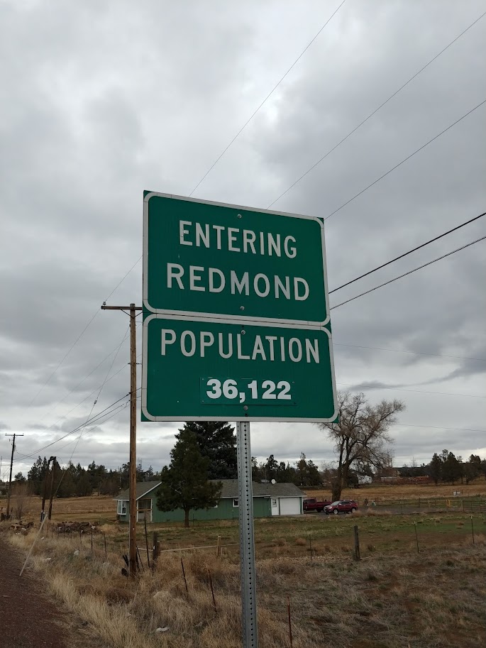 Redmond Population Sign