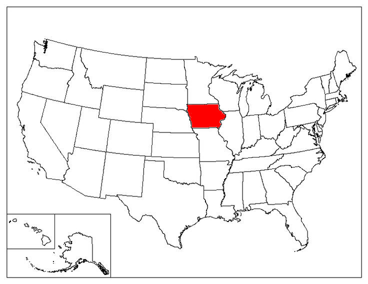 Iowa Location In The US