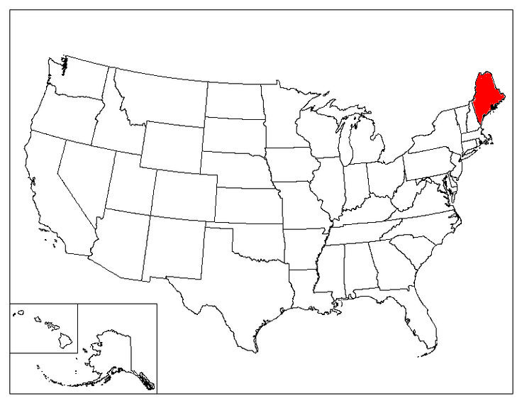 Maine Location In The US
