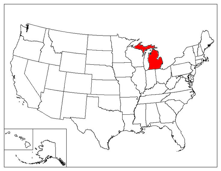 Michigan Location In The US