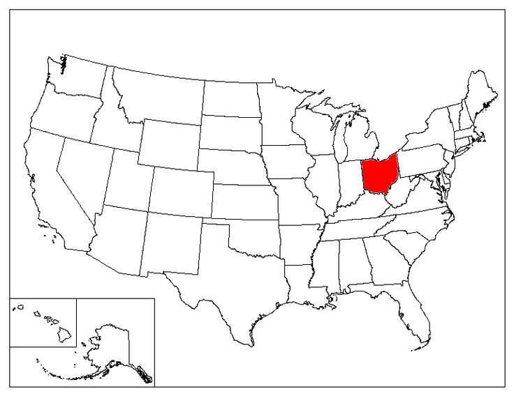 Ohio Location In The US