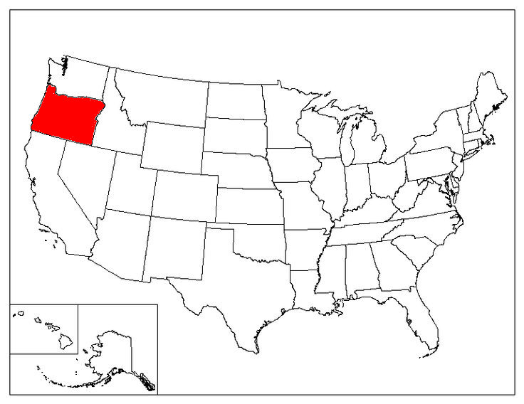 Oregon Location In The US