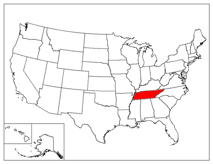 Tennessee Location In The US