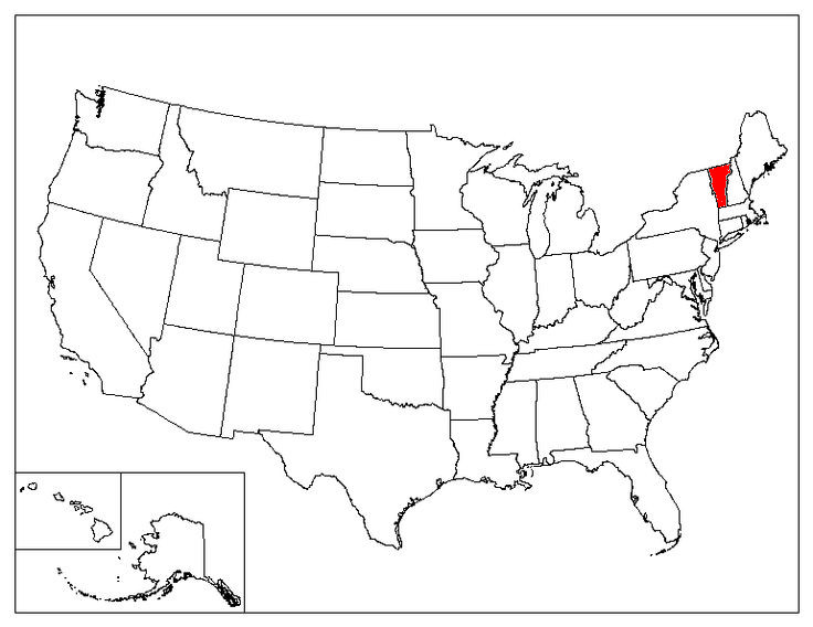 Vermont Location In The US