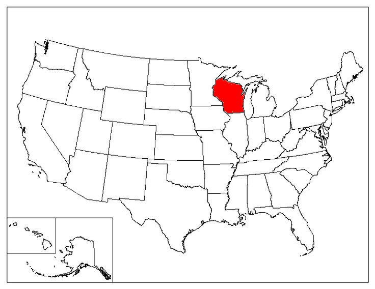Wisconsin Location In The US