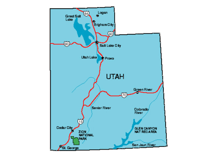 Utah State Map