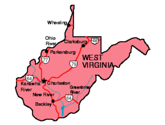 West Virginia State Map